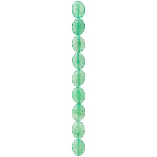 12 Pack: Green Oval Quartzite Beads, 20mm by Bead Landing™